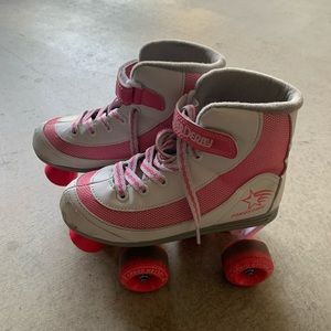 Pink/White Roller Derby Skates Size 3